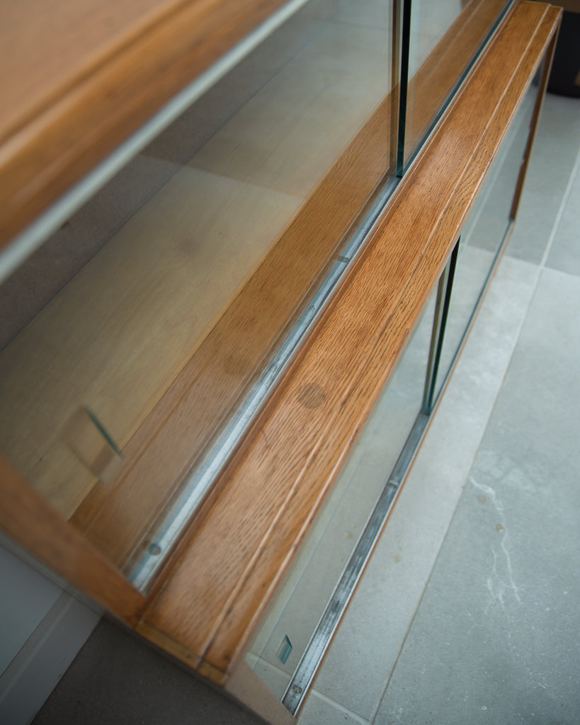 Minty Oak Stacking Bookcase (Glass Doors)