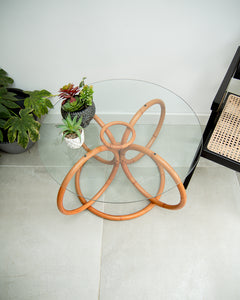 Habitat Vintage Bamboo & Glass Coffee Table