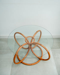 Habitat Vintage Bamboo & Glass Coffee Table