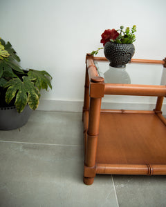 G Plan Bamboo & Glass Side Tables