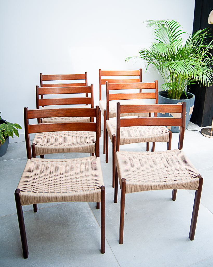 Mid Century Danish Dining Chairs (Set of 6)
