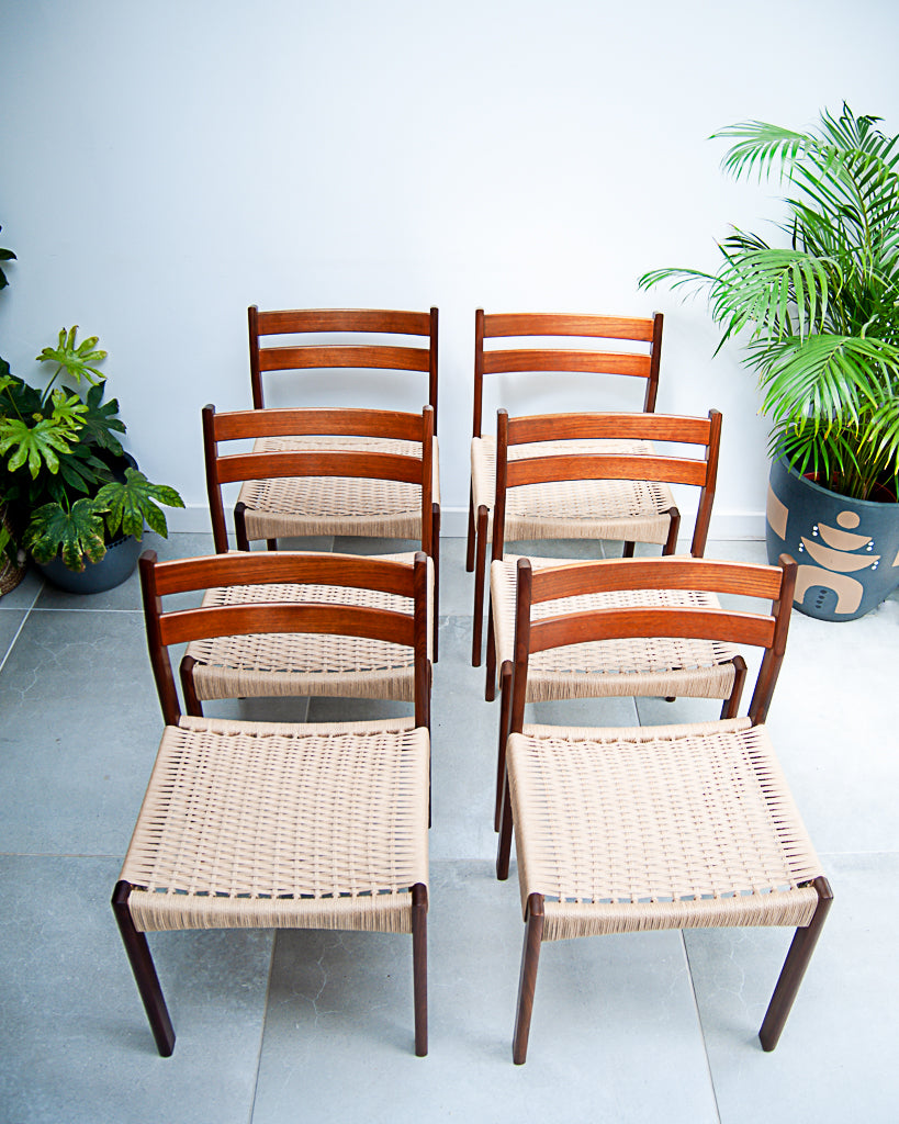 Mid Century Danish Dining Chairs (Set of 6)