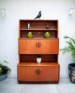 Mid Century Teak Bookcase / Display Cabinet