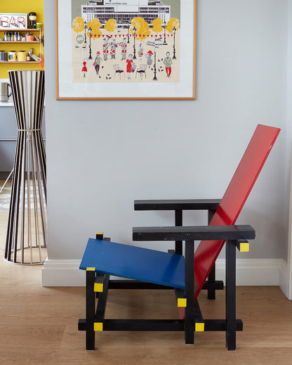 Gerrit Rietveld Red & Blue Chair