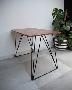 Vintage Reclaimed Teak Wire Frame Legs Desk