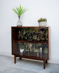 Mid Century Teak Bookcase / Drinks Cabinet (Glass Doors)