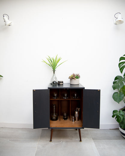 Mid Century Small LP Record / Cocktail Cabinet