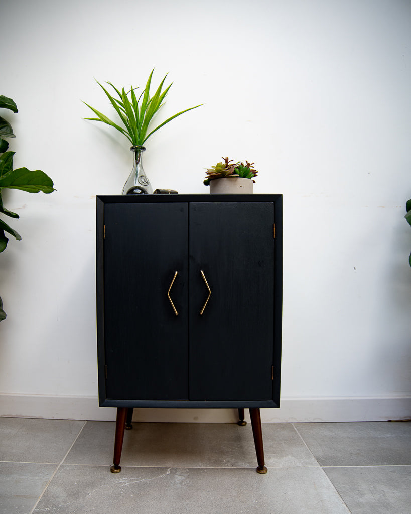 Mid Century Small LP Record / Cocktail Cabinet