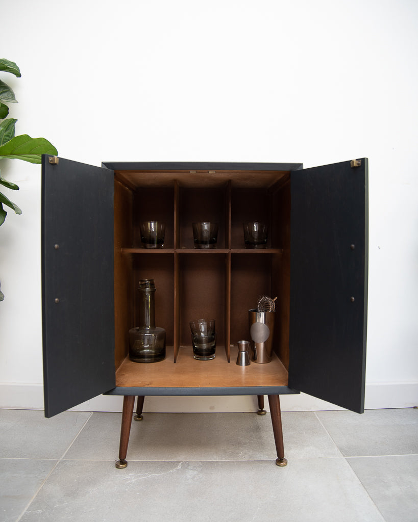 Mid Century Small LP Record / Cocktail Cabinet