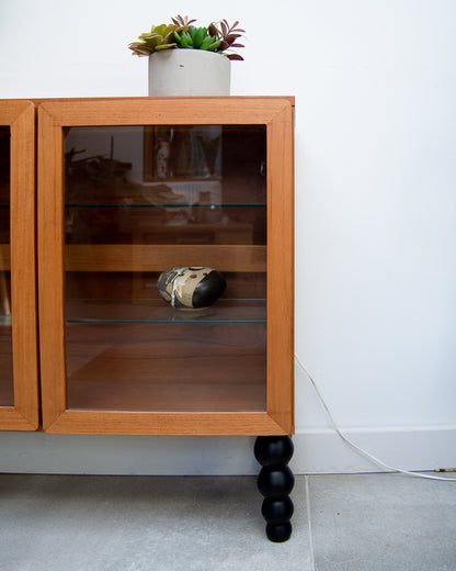Mid Century Small Tapley Teak & Glass Display Cabinet