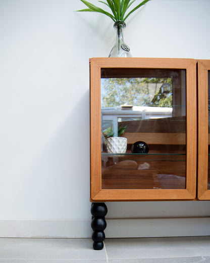 Mid Century Small Tapley Teak & Glass Display Cabinet
