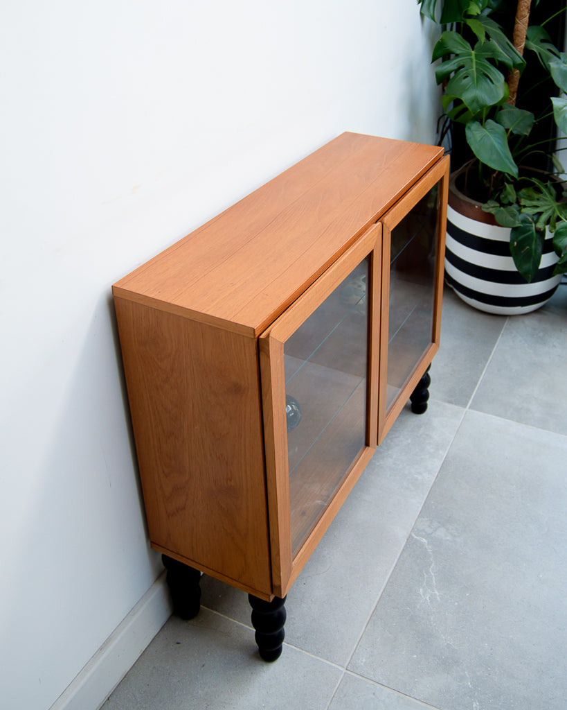 Mid Century Small Tapley Teak & Glass Display Cabinet