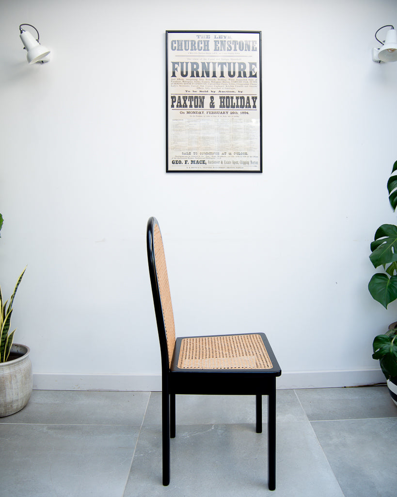 Ebonised Rattan 1980s Chairs (Set of Eight)