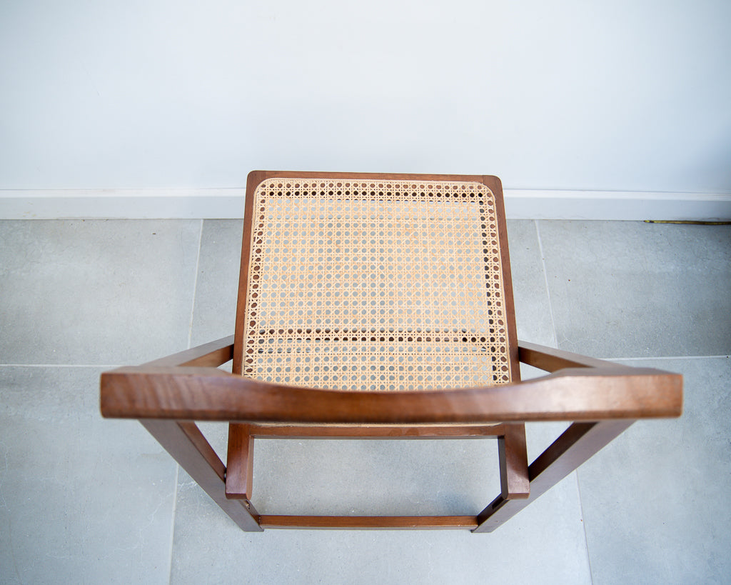 Aldo Jacober Beech & Cane Folding Chairs