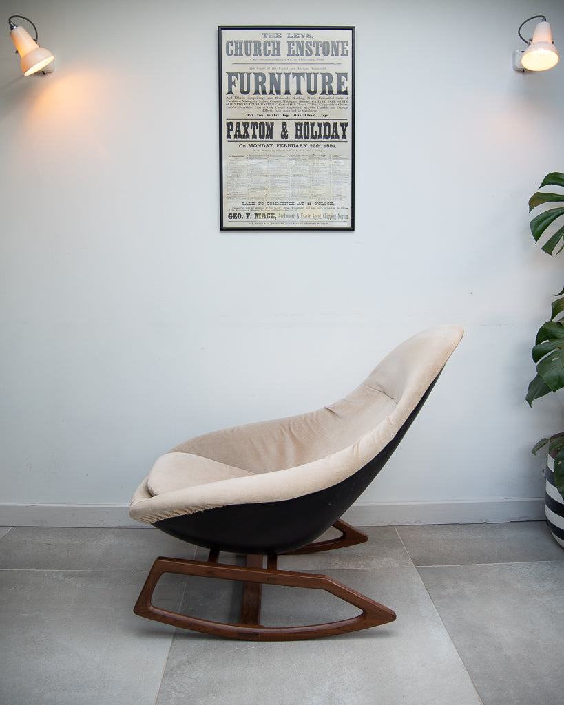 Mid Century Lurashell Telstar Gemini Rocking Chair