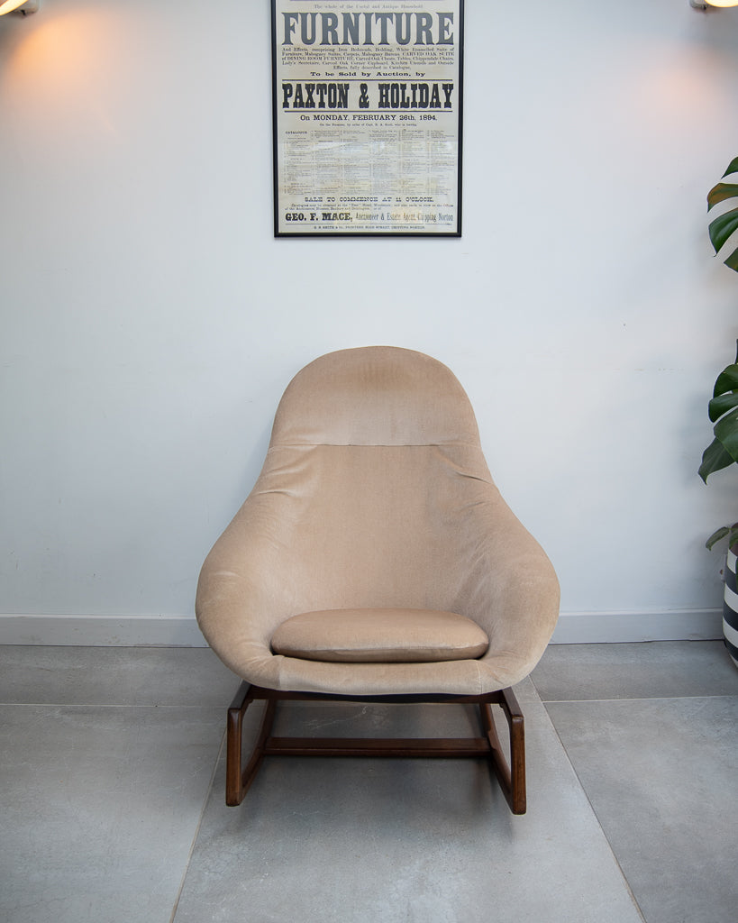 Mid Century Lurashell Telstar Gemini Rocking Chair