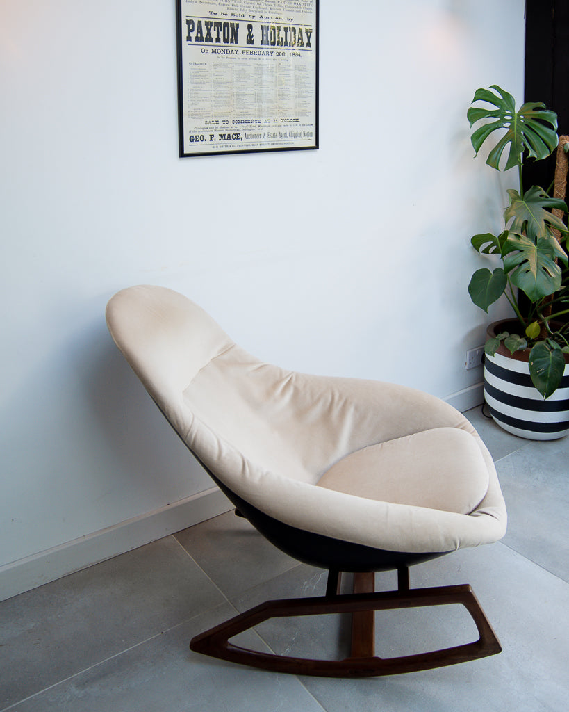 Mid Century Lurashell Telstar Gemini Rocking Chair
