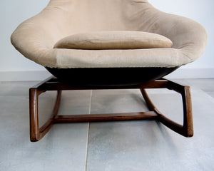 Mid Century Lurashell Telstar Gemini Rocking Chair