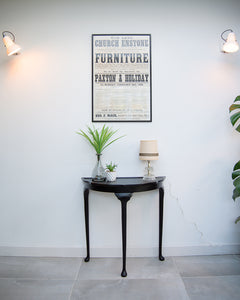 Vintage Ebonised Console Hall Table