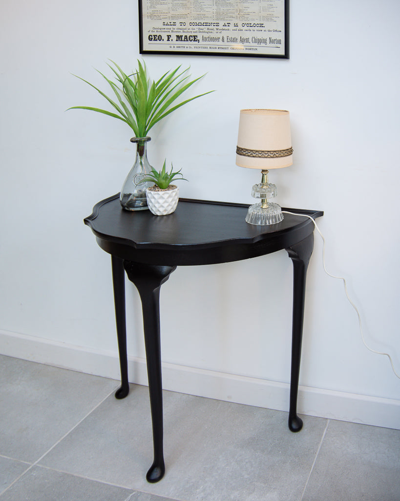 Vintage Ebonised Console Hall Table
