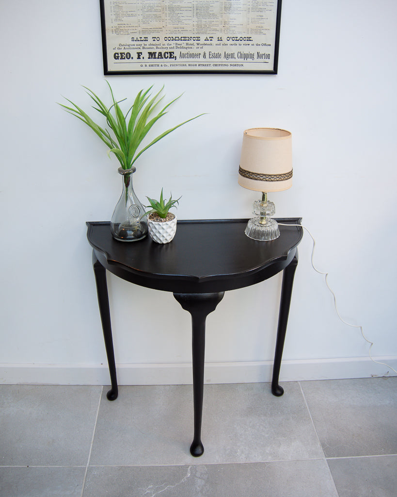 Vintage Ebonised Console Hall Table