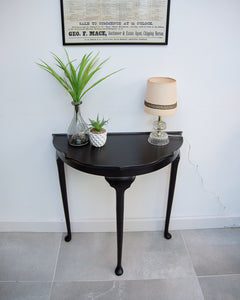 Vintage Ebonised Console Hall Table