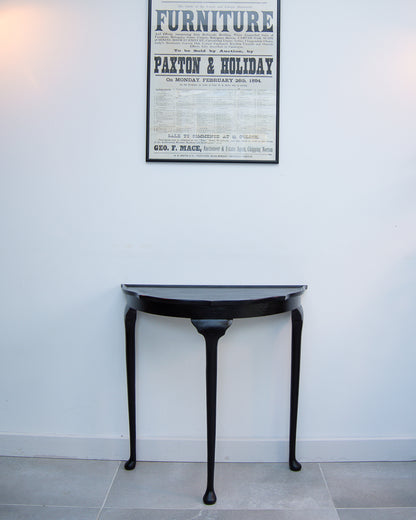 Vintage Ebonised Console Hall Table