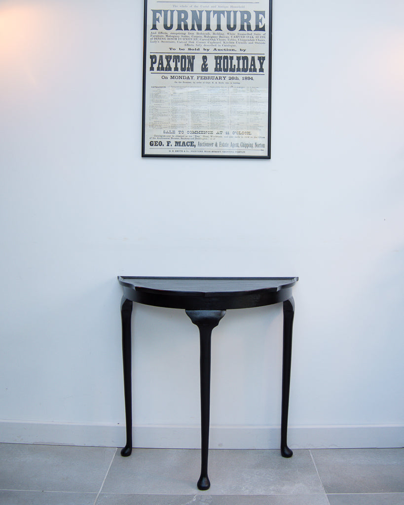 Vintage Ebonised Console Hall Table