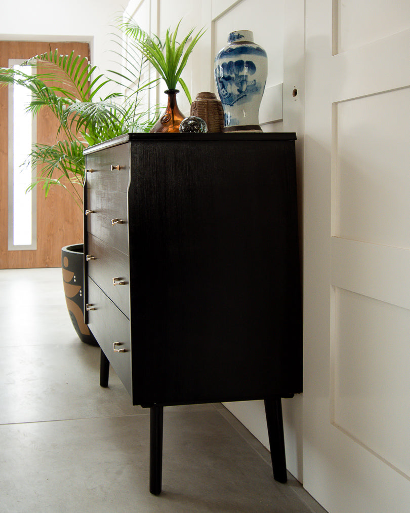 Mid Century Ebonised Chest of Drawers