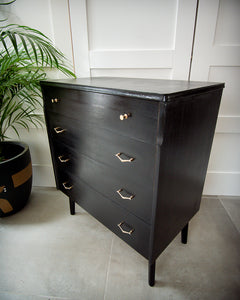 Mid Century Ebonised Chest of Drawers