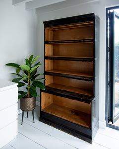 Vintage Ebonised Barristers Bookcase