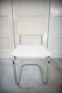 Mid Century Bauhaus Style Cantilever Chairs (White)