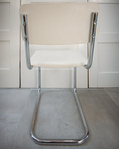 Mid Century Bauhaus Style Cantilever Chairs (White)