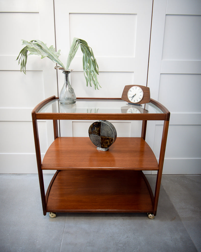 Mid Century Large Teak Trolley