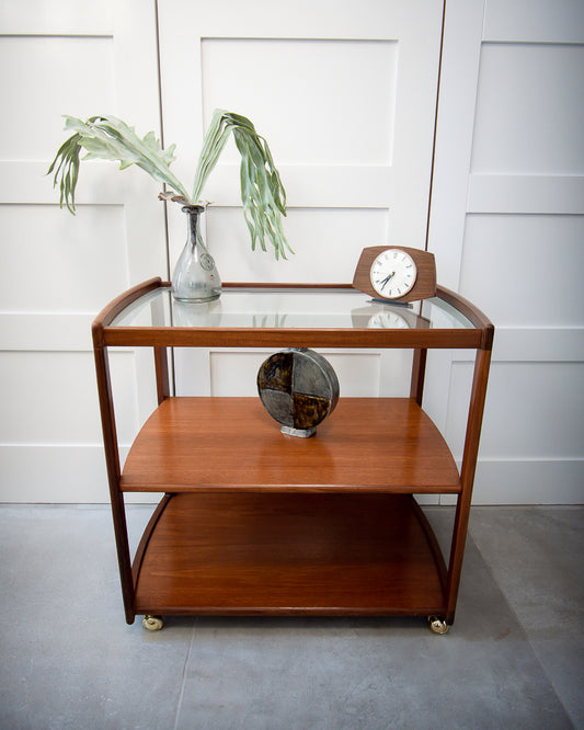 Mid Century Large Teak Trolley