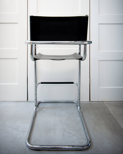 Bauhaus Style Chrome Bar / Kitchen Stools 