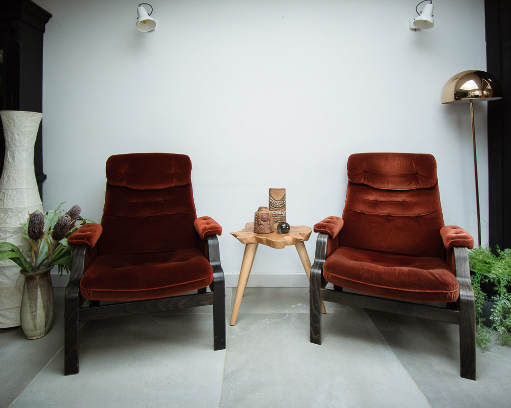 Danish Bentwood Recliner Lounge Armchairs