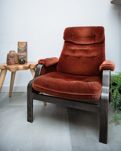 Danish Bentwood Recliner Lounge Armchairs