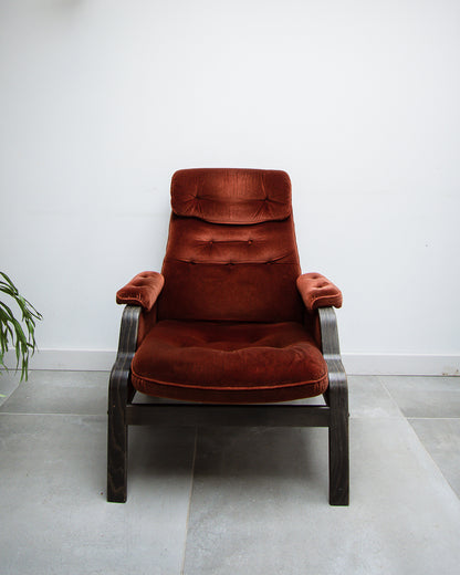 Danish Bentwood Recliner Lounge Armchairs