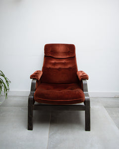 Danish Bentwood Recliner Lounge Armchairs