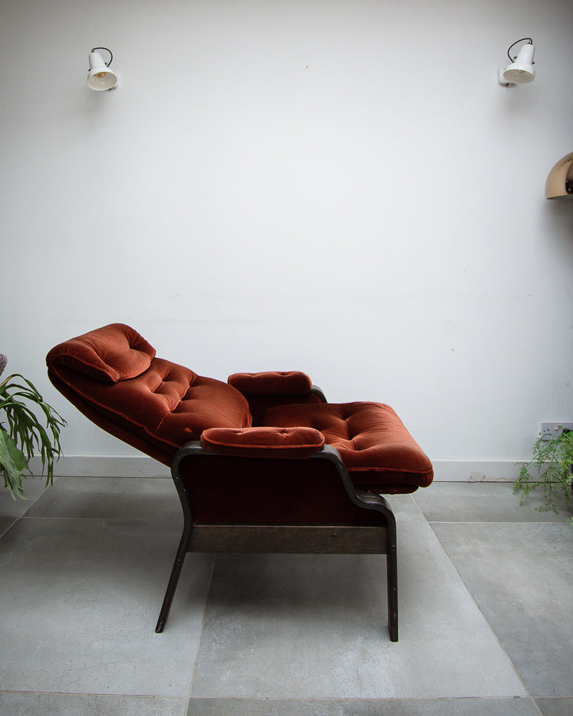 Danish Bentwood Recliner Lounge Armchairs