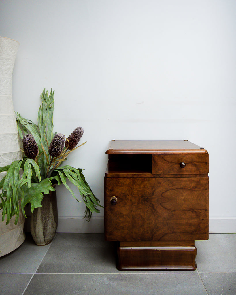 Art Deco Bedside Cabinet / Table (Pair)