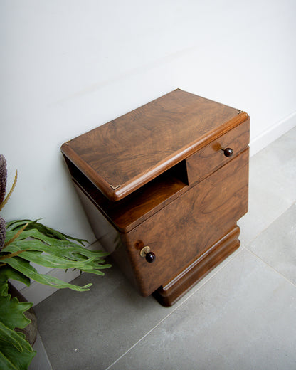 Art Deco Bedside Cabinet / Table (Pair)