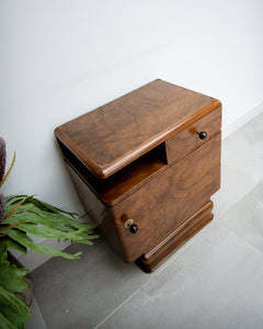 Art Deco Bedside Cabinet / Table (Pair)