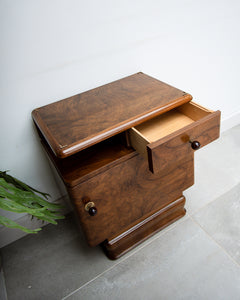 Art Deco Bedside Cabinet / Table (Pair)