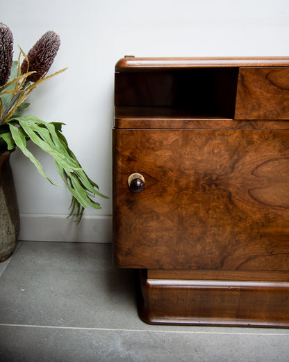 Art Deco Bedside Cabinet / Table (Pair)