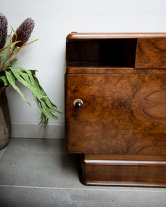 Art Deco Bedside Cabinet / Table (Pair)