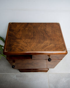 Art Deco Bedside Cabinet / Table (Pair)