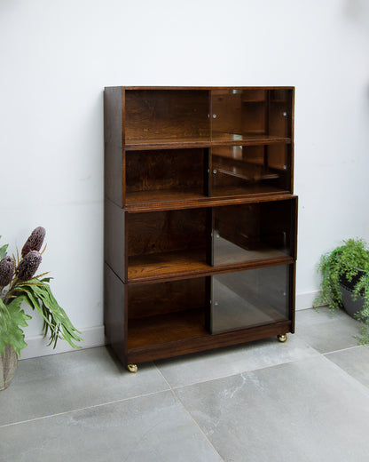 Vintage Criterion Sectional Oak Bookcase