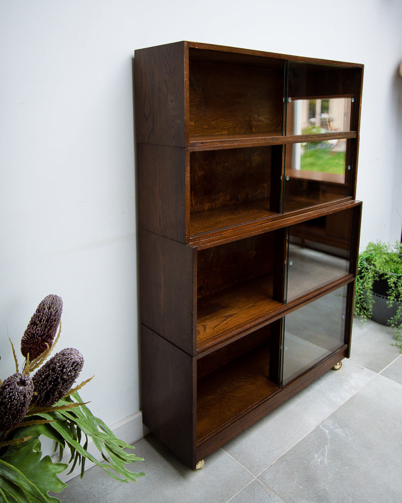 Vintage Criterion Sectional Oak Bookcase